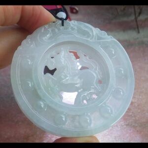 Jadeite Jade horse Pendant circle rotation
